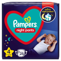 PAMPERS Night Pants Kalhotky plenkové vel. S 4, 25 ks, 9-15 kg