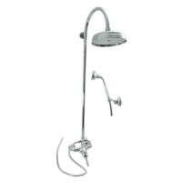 SLEZAK-RAV Vodovodní baterie sprchová LABE s hlavovou a ruční sprchou, Barva: chrom, Rozměr: 150