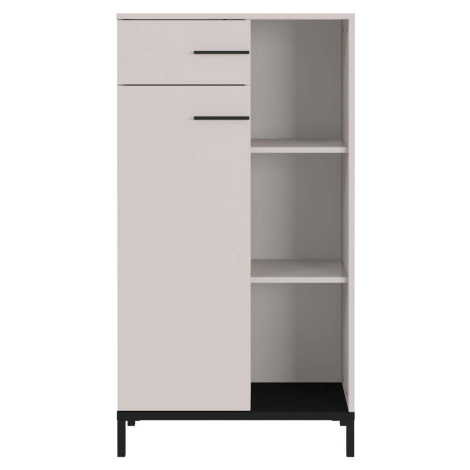 Krémová knihovna 64x120x34 cm Rovigo – Germania