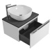 ArtCom Koupelnová skříňka s umyvadlem a deskou LEONARDO White DU60/1 | 60 cm