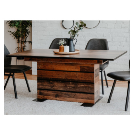 Rozkládací jídelní stůl Manhattan 160x90 cm, vintage optika dřeva Asko