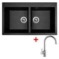 Sinks Amanda 860 Duo Metalblack + Vitalia