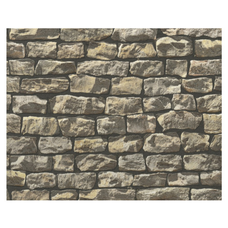 KT21-9709 Moderní tapeta Wood´n Stone imitace kamenné zdi AS-Création