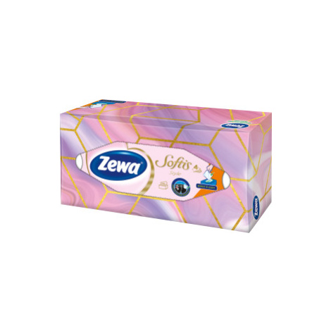 Zewa Softis Style Box 4vrstvé papírové kapesníky, 80 ks