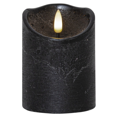 Černá vosková LED svíčka Star Trading Flamme Rustic, výška 10 cm