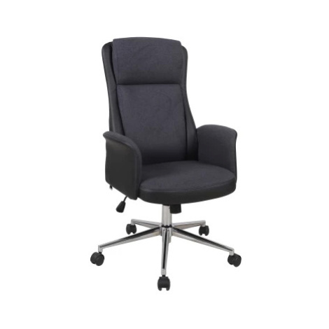 Kancelářské křeslo Lindau, černá ekokůže/tmavě šedá látka Asko