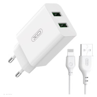 Nabíječka XO Wall charger L119 2x USB-A, Lightning cable, 18W (white)