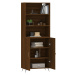 vidaXL Skříň highboard hnědý dub 69,5 x 34 x 180 cm kompozitní dřevo