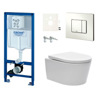 Cenově zvýhodněný závěsný WC set Grohe do lehkých stěn / předstěnová montáž+ WC SAT Brevis SIKOG