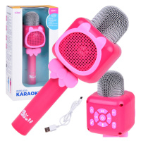 mamido Bezdrátový karaoke mikrofon s Bluetooth růžový