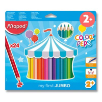 Pastelky Color Peps Jumbo 24 barev Maped