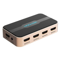 Vention 1 In 4 Out HDMI Splitter 4K@30Hz Gold Aluminum Alloy Type