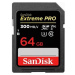 SanDisk SDHC karta 64GB Extreme PRO (300 MB/s, Class 10, UHS-II U3 V90)