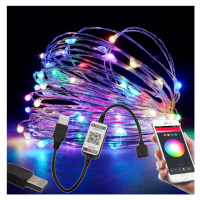 LED světelný řetěz - RGB MULTICOLOR - USB - SMART - 10 m