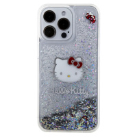 Zadní kryt Hello Kitty Liquid Glitter Electroplating Head Logo pro Apple iPhone 15 Pro Max, tran