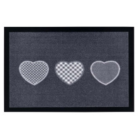 Šedá rohožka Hanse Home Hearts, 40 x 60 cm