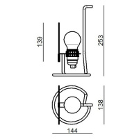 Stilnovo Stilnovo Bugia LED stolní lampa červená