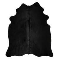 Koberec z pravé hovězí kůže černý 150x170 cm