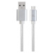 Kabel CABLEXPERT CCB-mUSB2B-AMCM-6-S USB 2.0 AM na Type-C kabel (AM/CM), 1,8m, opletený, stříbrn