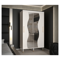 Šatní skříň Abi Calipso Mad Barva korpusu: Bílá, Rozměry: 120 cm, Dveře: Bílá + zrcadlo