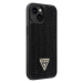 Guess Rhinestones Triangle Metal Logo kryt pro iPhone 14 černý