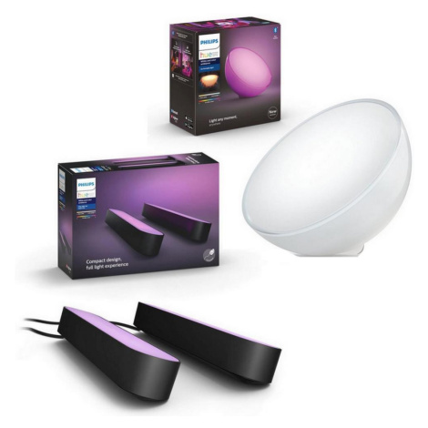 Philips - SADA 2x LED RGB Stm. stolní lampa Hue PLAY 6W/230V + stolní lampa GO P3102+P2790