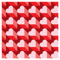 Fotografie Seamless Heart Pattern. Ideal for Valentine's, VectaRay, 40 × 40 cm