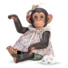RAPPA - Realistická panenka od Asivil ze Španělska šimpanz Lola květina 35 cm