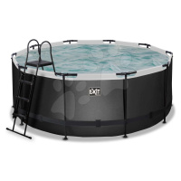 Bazén s filtrací Black Leather pool Exit Toys kruhový ocelová konstrukce 360*122 cm černý od 6 l