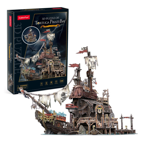 Puzzle 3D Pirátský přístav Tortuga 218 dílků Sparkys