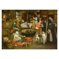 Obrazová reprodukce The Visit to the Farm, Pieter the Younger Brueghel, 40 × 30 cm