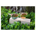 Sluneční dřevěné brýle Super módní