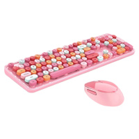 Klávesnice Wireless keyboard + mouse set MOFII Sweet 2.4G (pink)