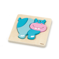 Viga Toys První dřevěné puzzle Viga, Hroch