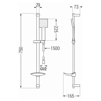 MEXEN/S DB45 posuvný sprchový set, chrom 785454584-00