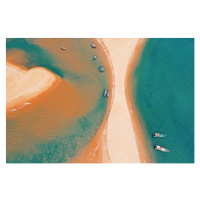 Fotografie Aerial view of beach,Kiosk Taman Pantai, No Sign / 500px, 40x26.7 cm