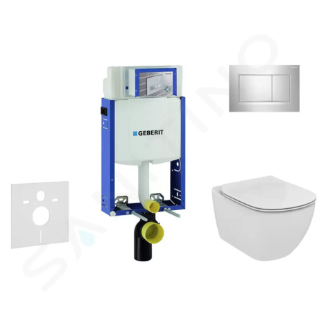 Geberit 110.302.00.5 NU6 - Modul pro závěsné WC s tlačítkem Sigma30, lesklý chrom/chrom mat + Id