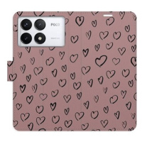 iSaprio Flip pouzdro Heart Dark 02 pro Poco F6 Pro