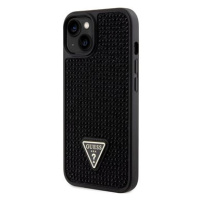 Guess Rhinestones Triangle Metal Logo Kryt pro iPhone 14 Black