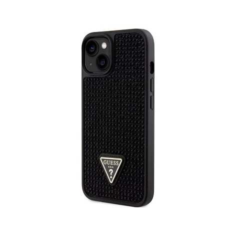 Guess Rhinestones Triangle Metal Logo Kryt pro iPhone 14 Black