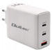 Qoltec Nabíječka do sítě 100W GaN 5-20V 1.5-5A 2xUSB-C Pd 1xUSB QC3.0