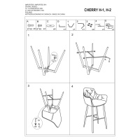 Signal Barová židle CHERRY H-1 | Velvet Barva: Tyrkysová / Bluvel 85