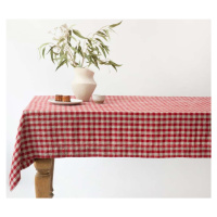 Lněný ubrus 140x140 cm Red Gingham – Linen Tales