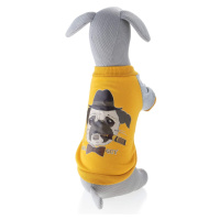 Vsepropejska Fitz mikina pro psa s potiskem Barva: Žlutá, Délka zad (cm): 36, Obvod hrudníku: 42
