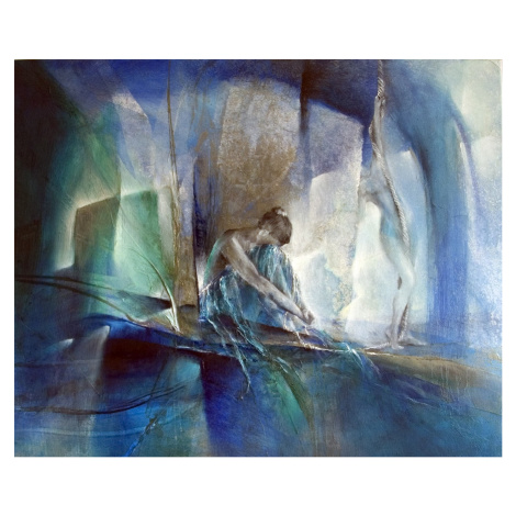 Ilustrace In the blue room, Annette Schmucker, (40 x 35 cm)