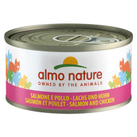Almo Nature konzervy 24 x 70 g - Losos & kuře