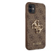 Zadní kryt Guess PU 4G Metal Logo GUHCN614GMGBR pro Apple iPhone 11, hnědá