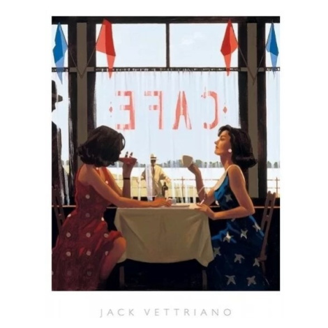 Umělecký tisk Jack Vettriano - Cafe Days, Jack Vettriano, (60 x 80 cm) MIGNECO&SMITH