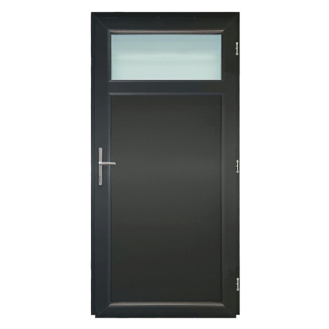 Vchodové dveře Eco D17 80P 88x198x6 antracit BAUMAX