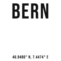 Ilustrace Bern simple coordinates, Finlay & Noa, 30 × 40 cm